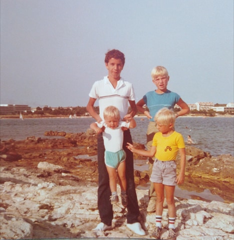 Leto 1984. sa drugarima iz Danske